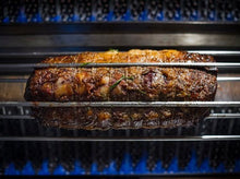 Load image into Gallery viewer, Rotisserie Standing Prime Rib. Flame Show Cooking Catering or Drop Off Catering
